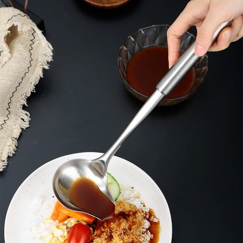 Duck Mouth Stainless Steel Soup Ladle - Stylish & Durable Kitchen Tool